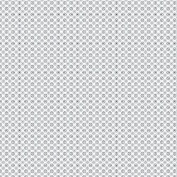 Baumwollpopeline miniBlüten - weiss/dunkelblau