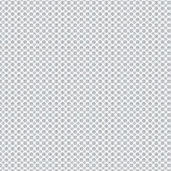 Baumwollpopeline miniBlüten - weiss/dunkelblau