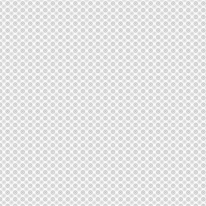 Baumwollpopeline mini Blüten - weiss/grau