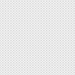 Baumwollpopeline mini Blüten - weiss/grau