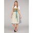 Baumwollpopeline mini Blüten - weiss/grau