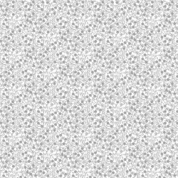 Baumwollpopeline Blütenmeer - weiss/grau