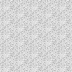 Baumwollpopeline Blütenmeer - weiss/grau
