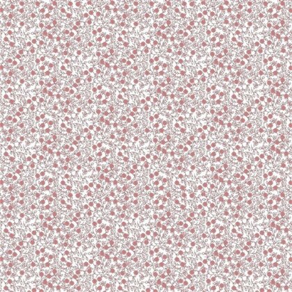 Baumwollpopeline Blütenmeer - weiss/dunkelrosa