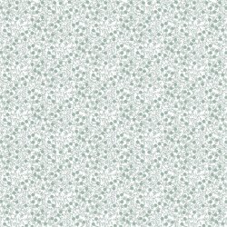 Baumwollpopeline Blütenmeer - weiss/nilblau