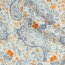 Musselin Digital Paisley - weiss/schattenblau