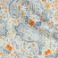 Musselin Digital Paisley - weiss/schattenblau