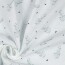 Musselin Organic Digital Blätter - weiss