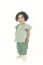 Musselin Gold Striche - mint
