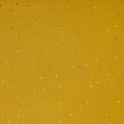 Musselin Gold Striche - ocker