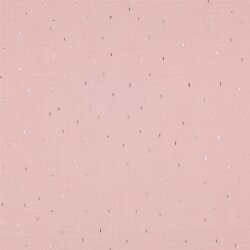 Musselin Gold Striche - hellpink