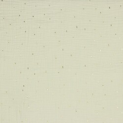 Musselin Gold Striche - creme