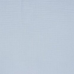 Dreilagiger Baumwoll Musselin Bio~Organic - hellblau