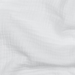 Dreilagiger Baumwoll Musselin Bio~Organic - weiß