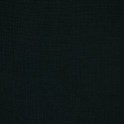 Dreilagiger Baumwoll Musselin Bio~Organic - schwarz