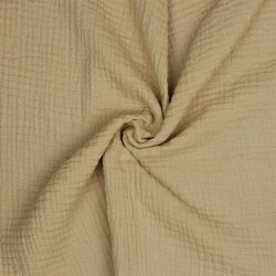 Dreilagiger Baumwoll Musselin Bio~Organic - taupe