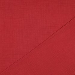 Dreilagiger Baumwoll Musselin Bio~Organic - rubinrot