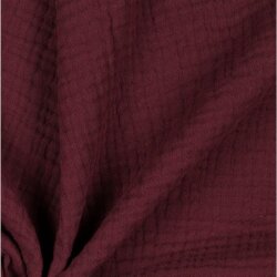 Dreilagiger Baumwoll Musselin Bio~Organic - aubergine