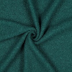 Bouclé Mantelstoff Uni *Vera* - petrol