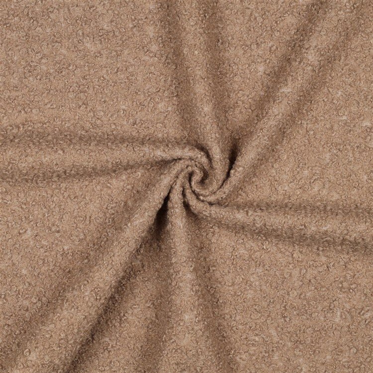 Bouclé Mantelstoff Uni *Vera* - taupe