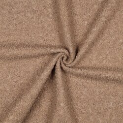 Bouclé Mantelstoff Uni *Vera* - taupe