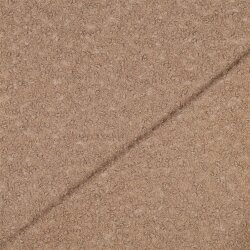 Bouclé Mantelstoff Uni *Vera* - taupe