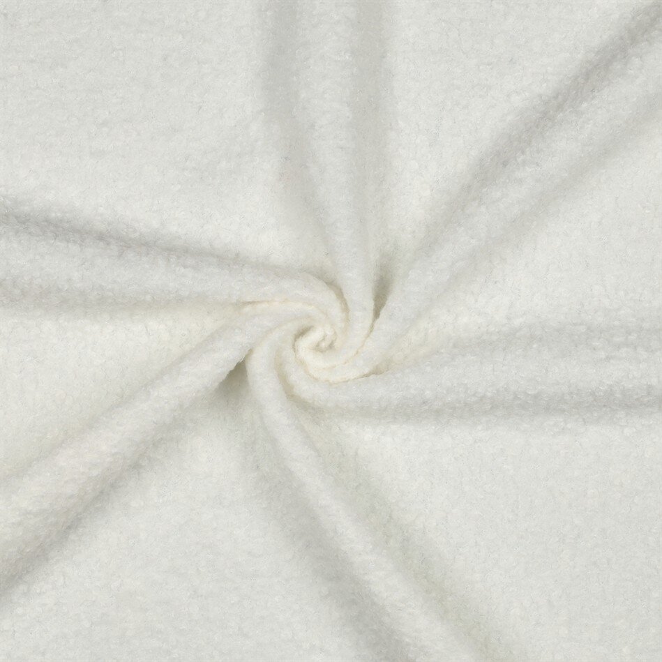 Bouclé Mantelstoff Uni *Vera* - wollweiss