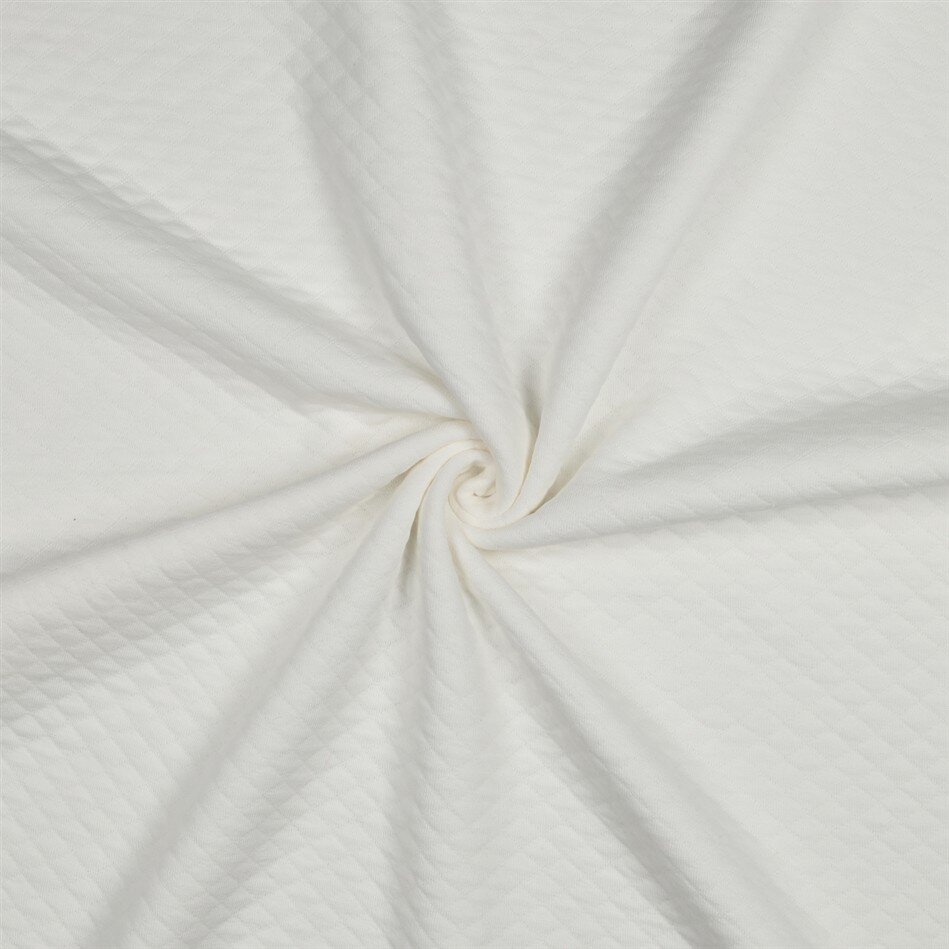Steppstoff Jersey kleine Rauten - creme