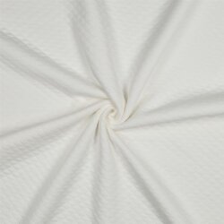 Steppstoff Jersey kleine Rauten - creme
