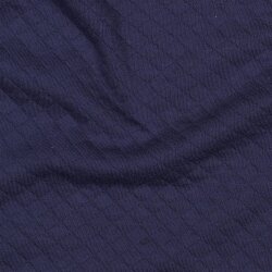 Steppstoff Jersey kleine Rauten - dunkelblau