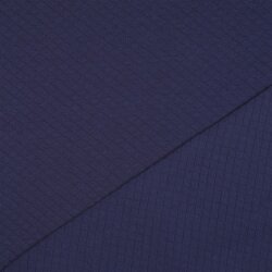 Steppstoff Jersey kleine Rauten - dunkelblau