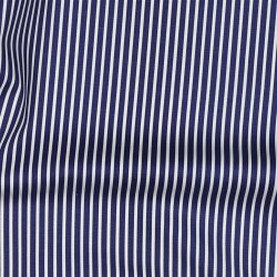 Baumwollpopeline Streifen - kobaltblau
