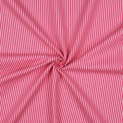Baumwollpopeline Streifen - pink