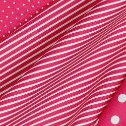 Baumwollpopeline Streifen - pink
