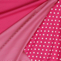 Baumwollpopeline Streifen - pink