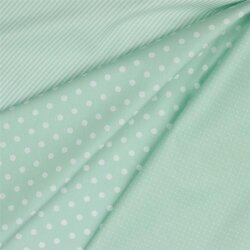 Baumwollpopeline Streifen - softmint