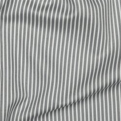 Baumwollpopeline Streifen - kieselgrau