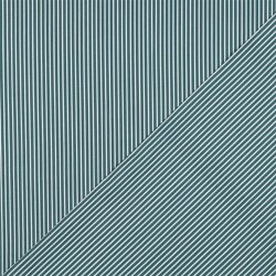 Baumwollpopeline Streifen - dunkelpetrol