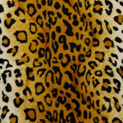 Tierfellimitat Leopard - weiss/hellbraun
