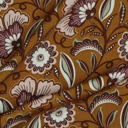 Viskose Popeline ZauberBlumen - blutorange