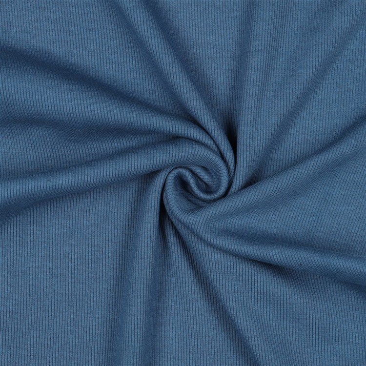 Ripp Strickbündchen Organic - jeansblau