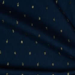 Viskose Lurex - dunkelblau