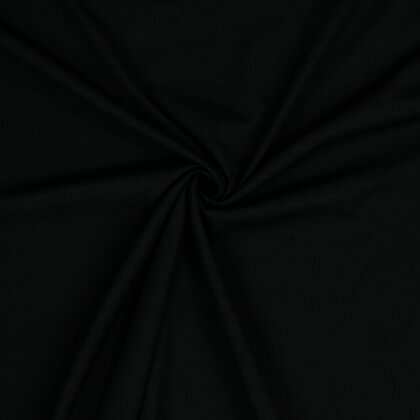 Viskose Baumwollpopeline Stretch - schwarz