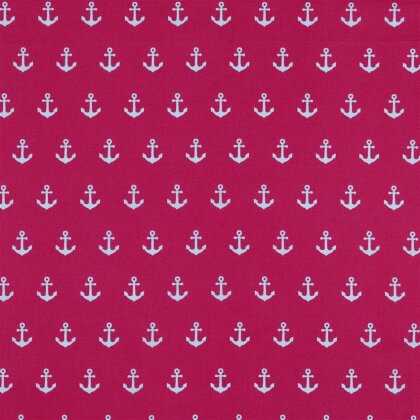 Baumwollpopeline Anker - pink