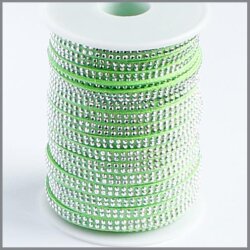 Lederband mit Silberdecor hellgrün