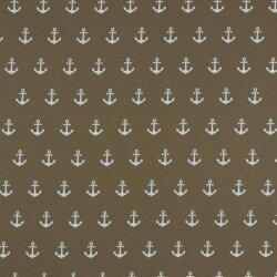 Baumwollpopeline Anker - taupe