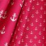 Baumwollpopeline kleine Anker - pink