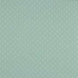 Baumwollpopeline kleine Anker - mint
