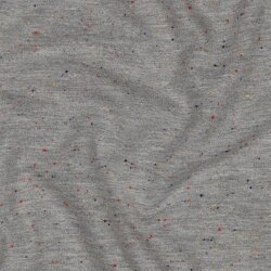 Wintersweat bunte Sprenkel - hellgrau meliert