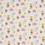 Musselin Organic geometrische Formen - weiss